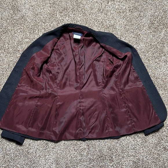 Piazza Sempione 3 Button Blazer Wool Blend Lined Stretch Gray Womens Size 6 - Picture 3 of 9